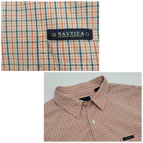 Nautica Other - Nautica Short Sleeve Button Down Mens Plaid Shirt Sz XL